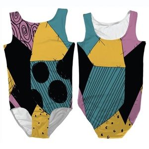 Mt. Logan Sally Print Stretchy Low Back Girls Dance Leotard